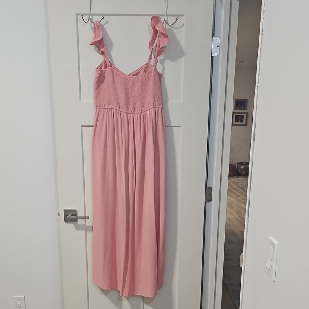 Pink Sleeveless Ruffle Dress - Picture 5 of 5